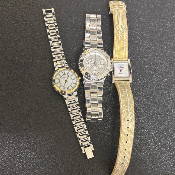 Skagen Michael Kors Anne Klein Bundle Lot 3 Watches Need Battery Stainless Link - Picture 1 of 7